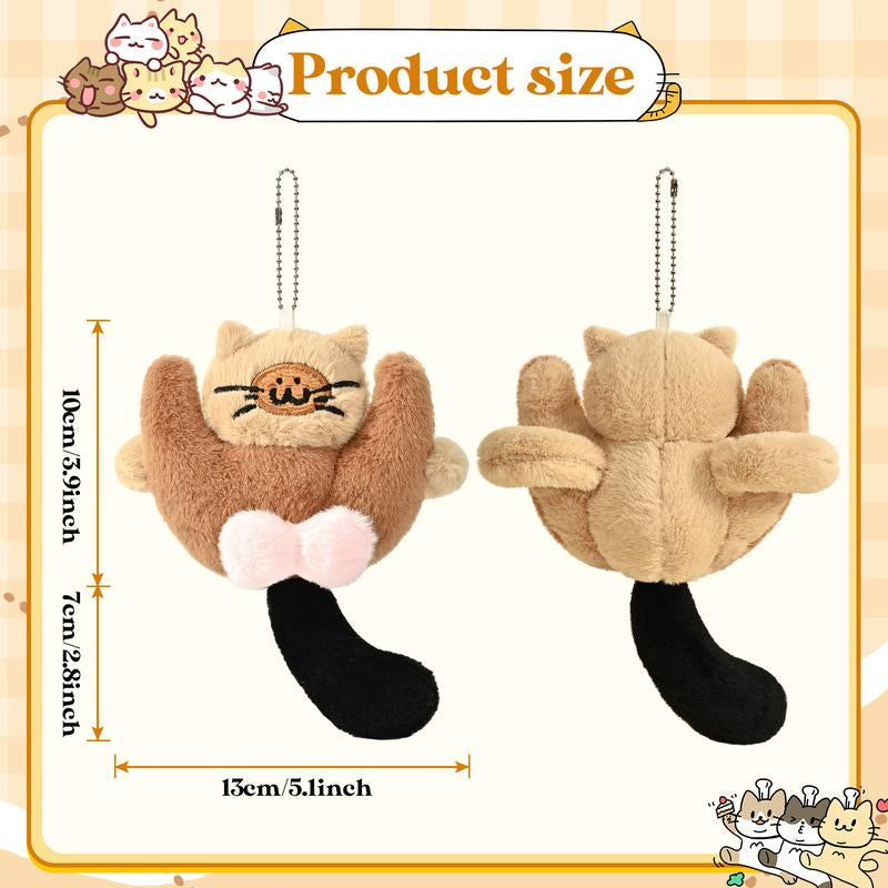 Funny Cat Furry Pendant-Toy for Stress Sensory Squishy Maker Upgraded Bounce-Back Design Gift for Cat Lovers with Durability and Enjoyment Features