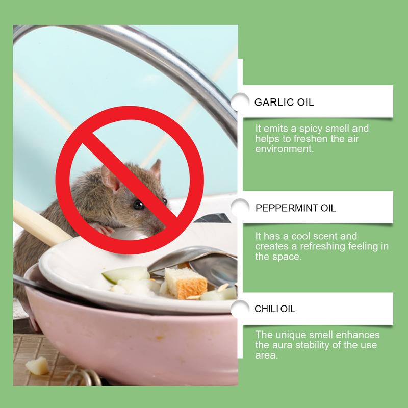 Mouse Repellent Pouches – Natural Rodent Deterrent with Peppermint Oil (10 Pouches) – Safe & Non-Toxic – Keep Mice Out of Homes, Garages, Warehouses & Cars – People & Pet Friendly