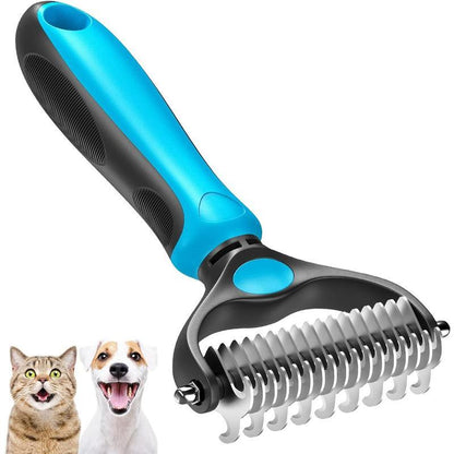 Pet Grooming Brush & Rake Tool - Removes Mats, Tangles | Dog Grooming Essential