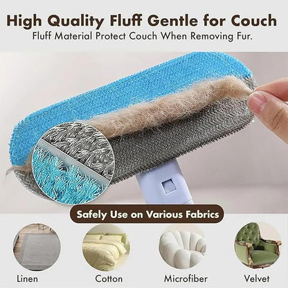 【4 in 1】 Multi-Purpose-Convenient Reusable Pet Hair Remover Brush, for Long & Short Haired Dogs Cats Extra Long Handle, – Extra-Long Handle Lint Cleaner for Dog & Cat Hair, Washable Multi-Surface Tool for Furniture, Bedding, Clothes & Car Interiors