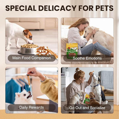 Chicken Wrapped Rawhide Sticks for Dogs – High Protein (50%) Chew with Chicken & Peanut Protein, All Natural, Long-Lasting Rawhide Chew for Dental Health & Muscle Support, Hand-Made, 200G