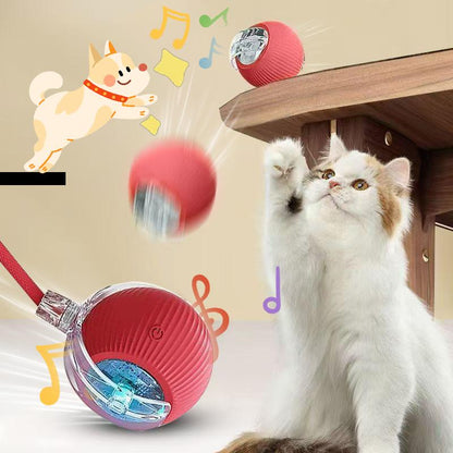 Interactive Cat & Dog Toys for Indoor Cats & Dogs,The 3Rd Generation Agile Moving Cat & Dog Ball with Elastic Mesh Tail,Automatic Toys for Bored Indoor Adult Cats & Dogs ,Motion Activated