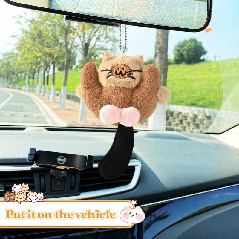 Funny Cat Furry Pendant-Toy for Stress Sensory Squishy Maker Upgraded Bounce-Back Design Gift for Cat Lovers with Durability and Enjoyment Features