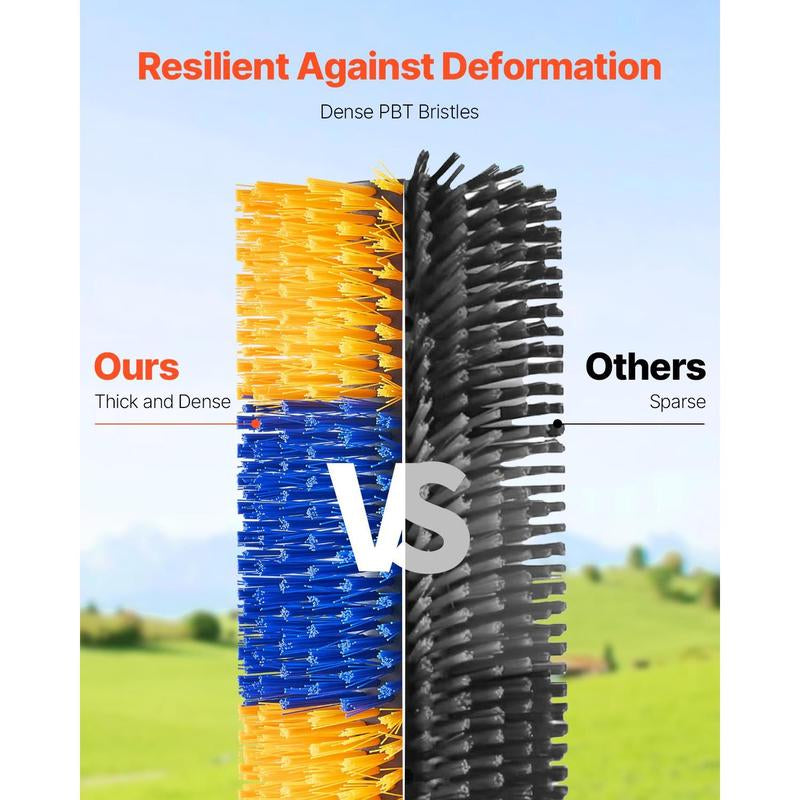 VEVOR Livestock Scratching Brush, 3 Pcs Horse Brush with 6 Screws, 17.1 X 7.5 in Cow Scratcher, for Back Itch Relief & Keep Cleaning, Grooming & Scratching Post Brush for Horse, Pig, Cattle Supplies