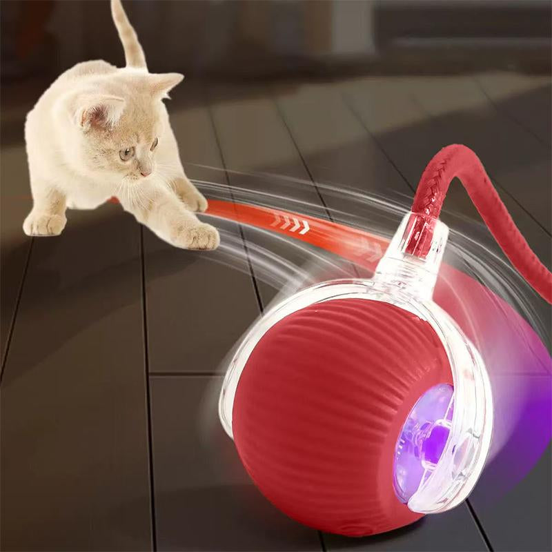 Interactive Cat & Dog Toys for Indoor Cats & Dogs,The 3Rd Generation Agile Moving Cat & Dog Ball with Elastic Mesh Tail,Automatic Toys for Bored Indoor Adult Cats & Dogs ,Motion Activated
