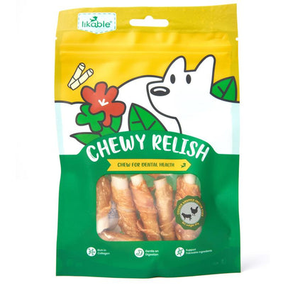 Chicken Wrapped Rawhide Sticks for Dogs – High Protein (50%) Chew with Chicken & Peanut Protein, All Natural, Long-Lasting Rawhide Chew for Dental Health & Muscle Support, Hand-Made, 200G