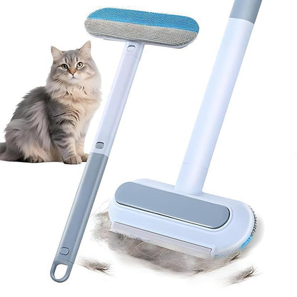 【4 in 1】 Multi-Purpose-Convenient Reusable Pet Hair Remover Brush, for Long & Short Haired Dogs Cats Extra Long Handle, – Extra-Long Handle Lint Cleaner for Dog & Cat Hair, Washable Multi-Surface Tool for Furniture, Bedding, Clothes & Car Interiors
