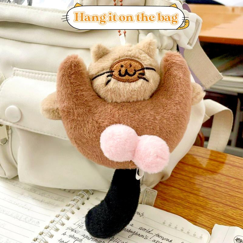 Funny Cat Furry Pendant-Toy for Stress Sensory Squishy Maker Upgraded Bounce-Back Design Gift for Cat Lovers with Durability and Enjoyment Features