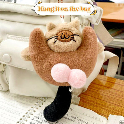 Funny Cat Furry Pendant-Toy for Stress Sensory Squishy Maker Upgraded Bounce-Back Design Gift for Cat Lovers with Durability and Enjoyment Features