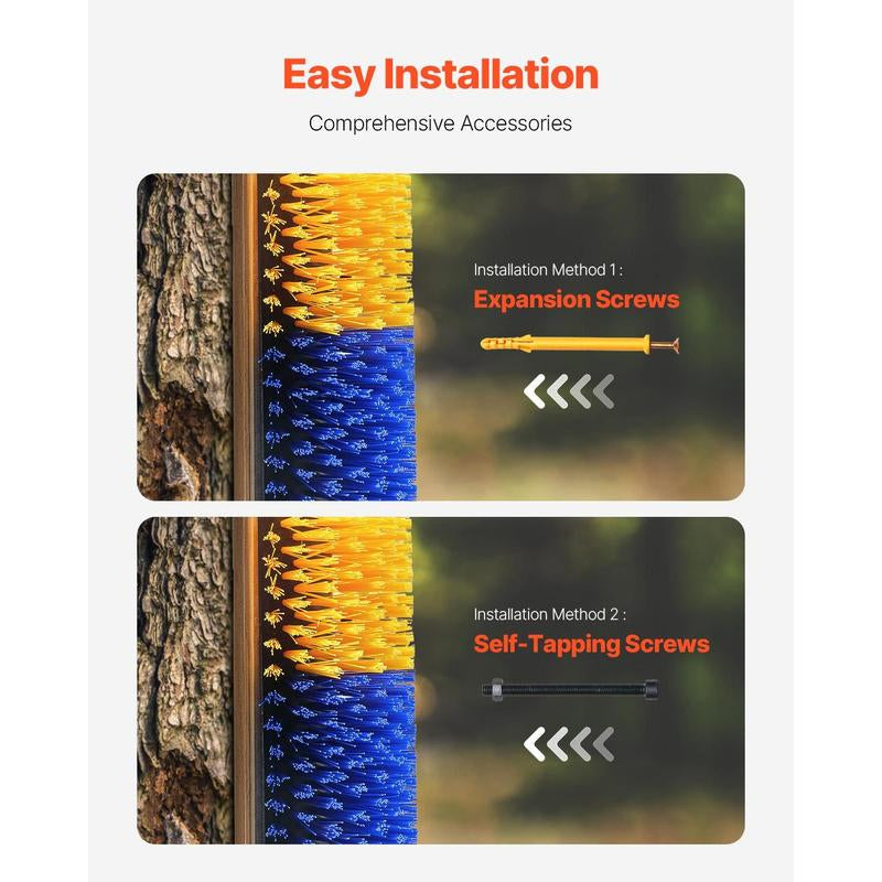 VEVOR Livestock Scratching Brush, 3 Pcs Horse Brush with 6 Screws, 17.1 X 7.5 in Cow Scratcher, for Back Itch Relief & Keep Cleaning, Grooming & Scratching Post Brush for Horse, Pig, Cattle Supplies