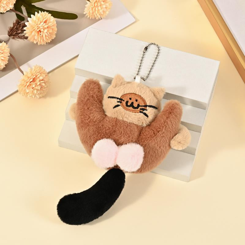 Funny Cat Furry Pendant-Toy for Stress Sensory Squishy Maker Upgraded Bounce-Back Design Gift for Cat Lovers with Durability and Enjoyment Features